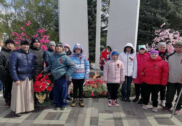 Участие в общегородском митинге, посвященном Дню Победы в ВОВ