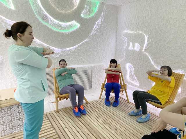 Занятие в соляной комнате